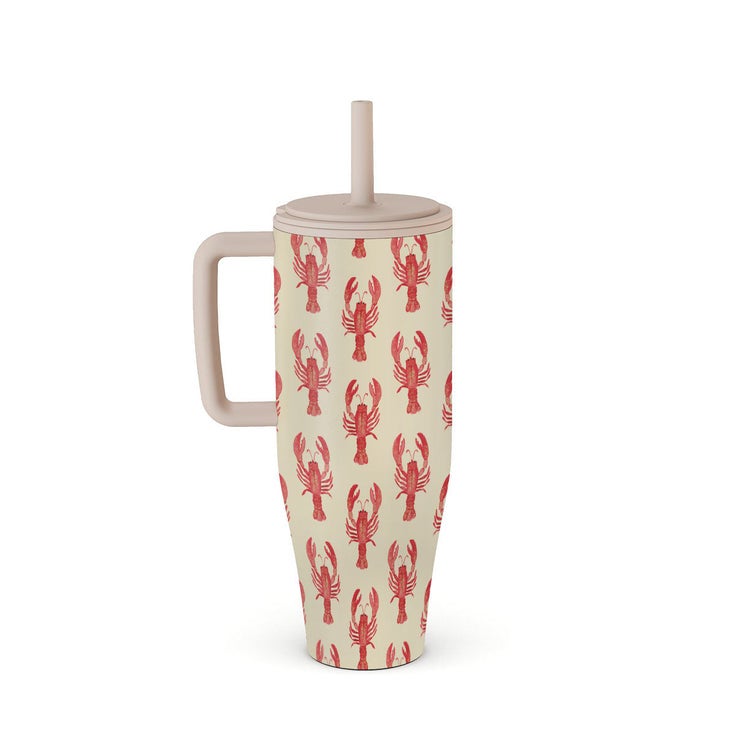 Burga 40oz (1.2L) Insulated Stainless Steel Tumbler with Handle & Leakproof Straw Lid – Double Wall Vacuum Travel Mug, Keeps Drinks Hot up to 12 Hours & Cold All Day, Cup Holder Friendly Reusable Bottle Chef's Kiss - Image 1